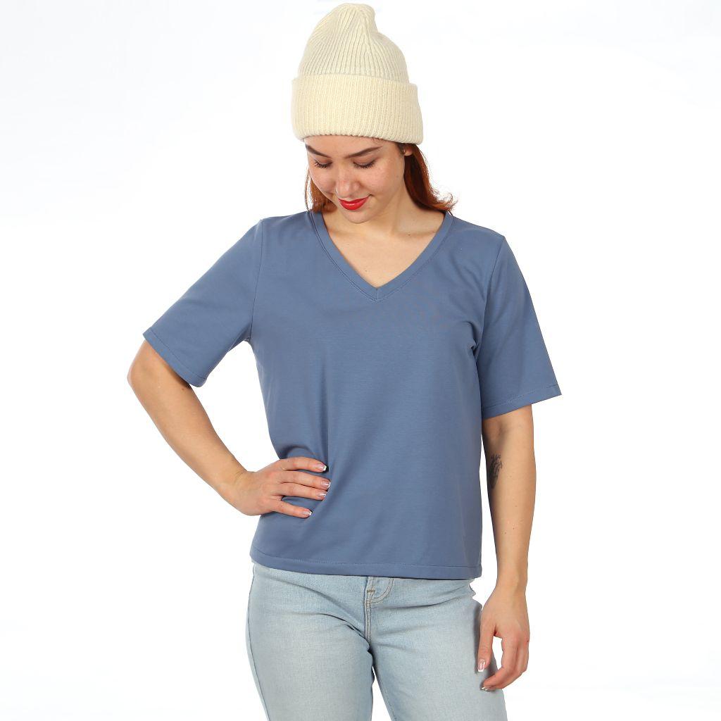 Papierschnittmuster V-Shirt Frau Kay XS-XXL